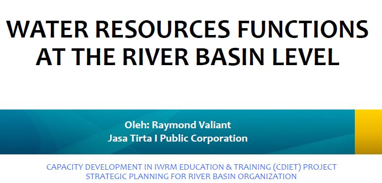 WATER RESOURCES FUNCTIONS AT THE RIVER BASIN LEVEL